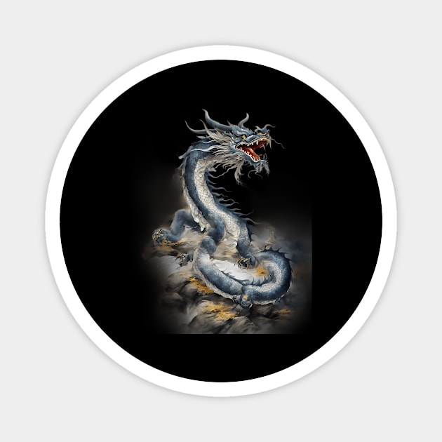 Blue Dragon Magnet by animegirlnft